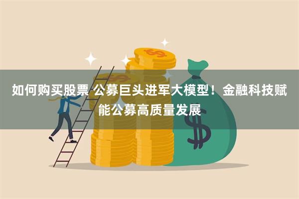 如何购买股票 公募巨头进军大模型！金融科技赋能公募高质量发展