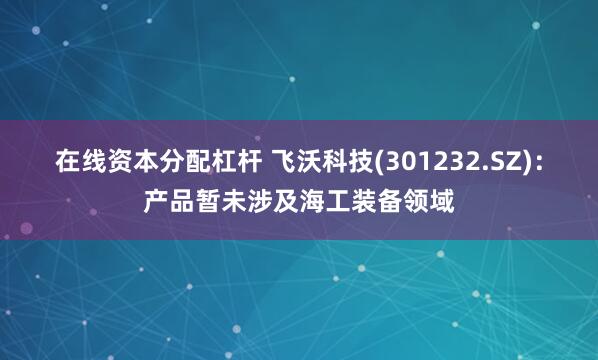 在线资本分配杠杆 飞沃科技(301232.SZ)：产品暂未涉及海工装备领域